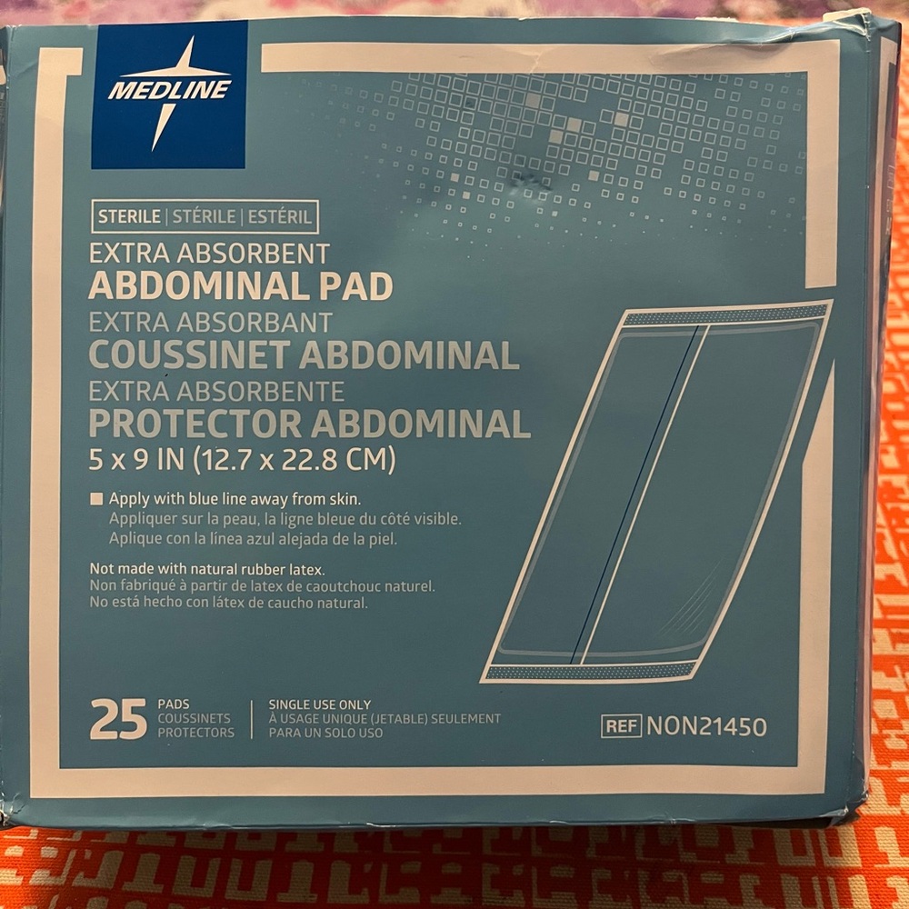 Medline Extra Absorbent Abdominal Pads (25 Count)